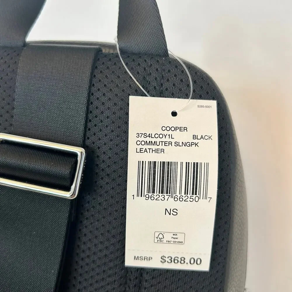 Michael Kors MK Cooper Logo Sling Pack Black - Picture 9 of 9